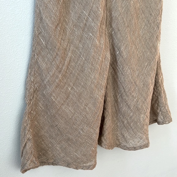 Flax • Natural Tan Linen Sleeveless Tank Tunic Top Mini Dress Size Medium - Picture 11 of 16